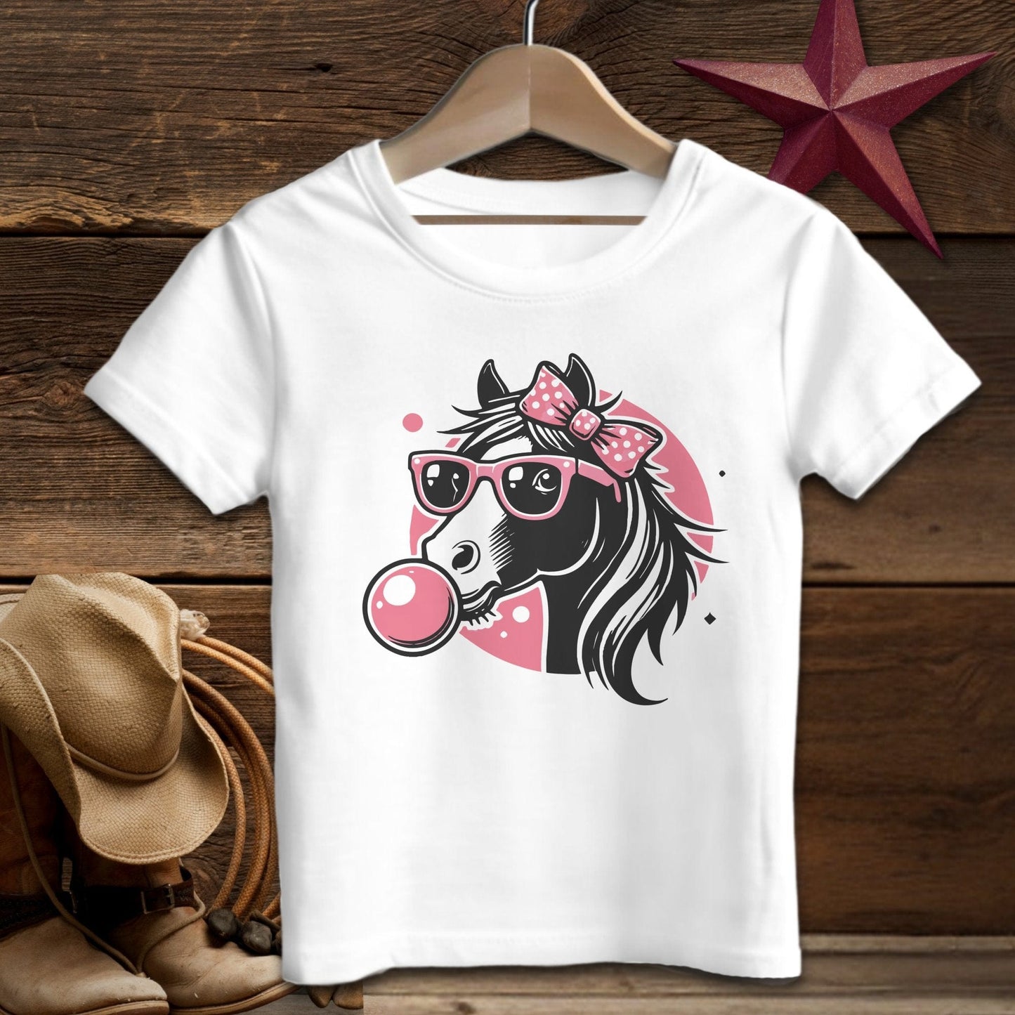 Baby Shirts T-Shirt Infant / White / 12 Months Bubble Gum Horse Shirt