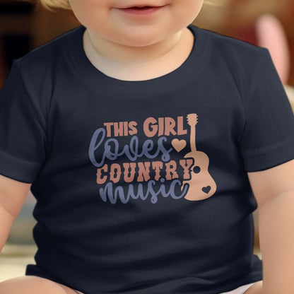 Baby Shirts This Girl Loves Country Music - Baby Shirt