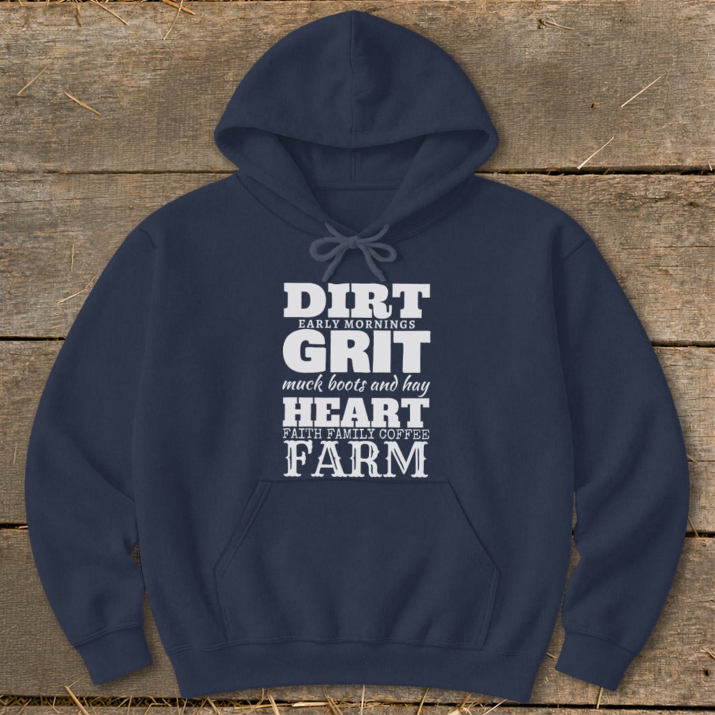 Dirt Grit Heart Farm Hoodie