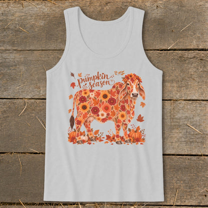 Fall Floral Brahman Cow Tank Top