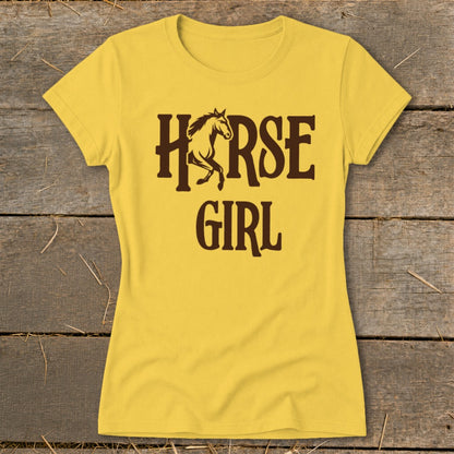 Yellow t-shirt with "HORSE GIRL" text and a horse graphic.