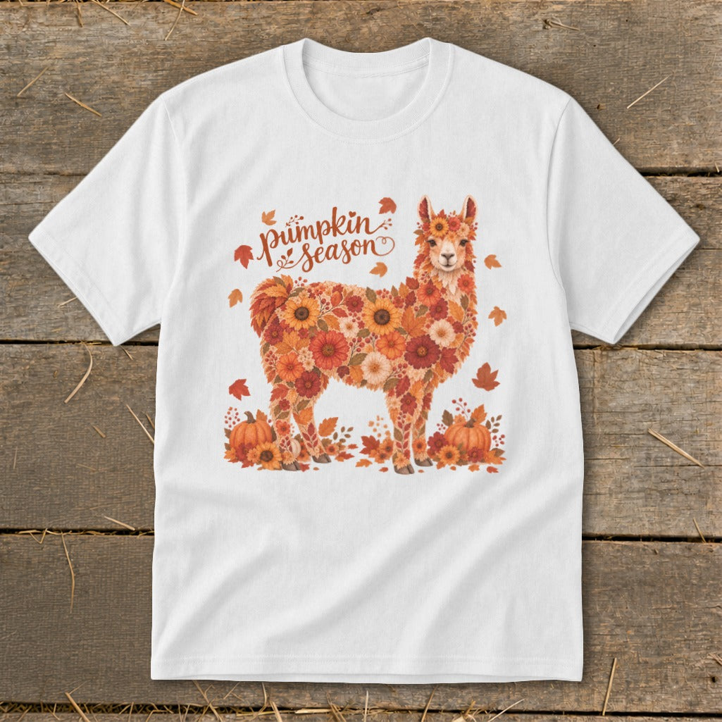 Fall Floral Llama Youth Tee