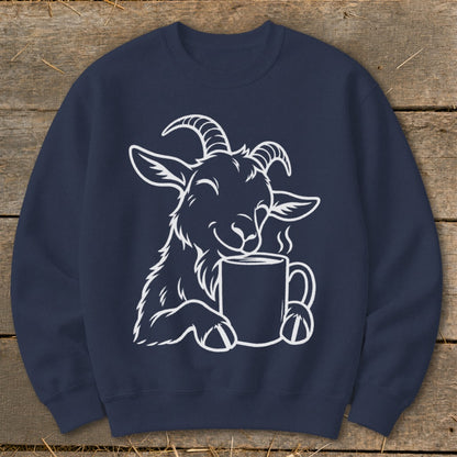 Morning Coffee Goat Sweatshirt