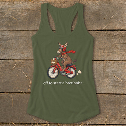 Off To Start a Brouhaha Racerback Tank