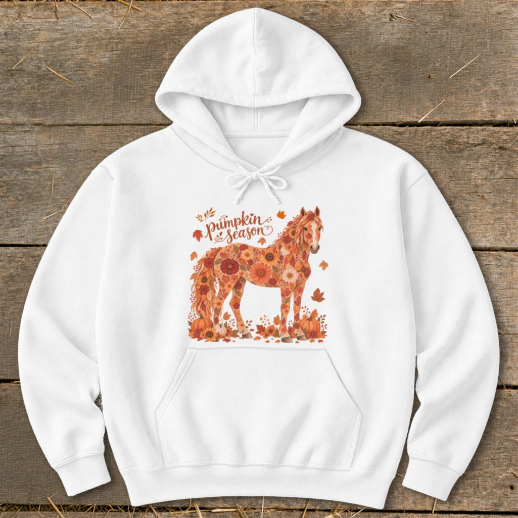 Fall Floral Horse Hoodie