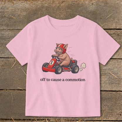 Off To Cause a Commotion Toddler Tee