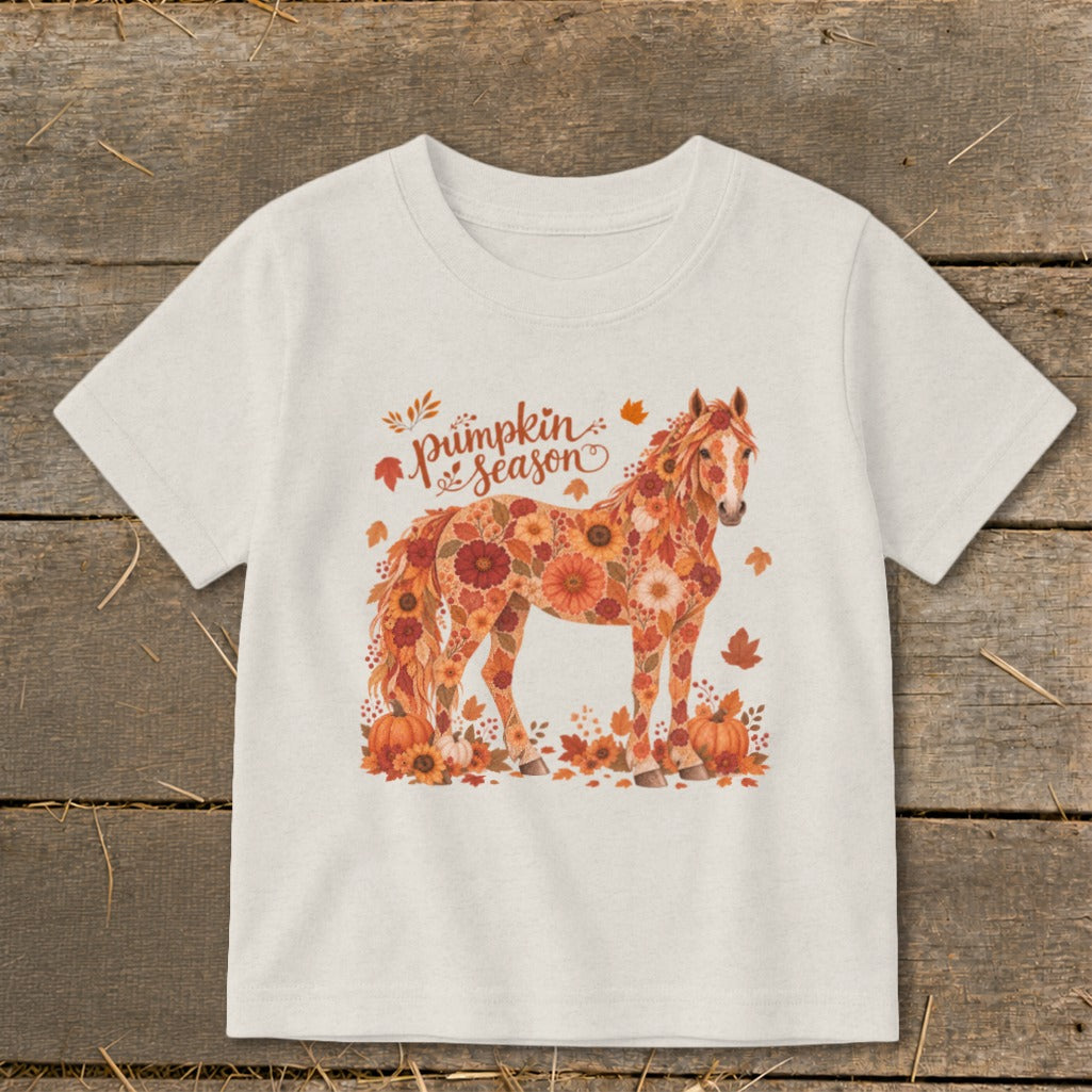 Fall Floral Horse Toddler Tee