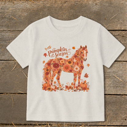 Fall Floral Horse Toddler Tee