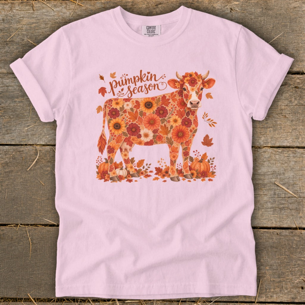 Fall Floral Cow Signature Tee