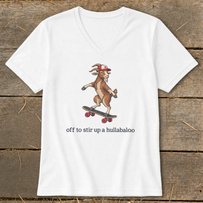 Off To Stir Up a Hullabaloo V-neck