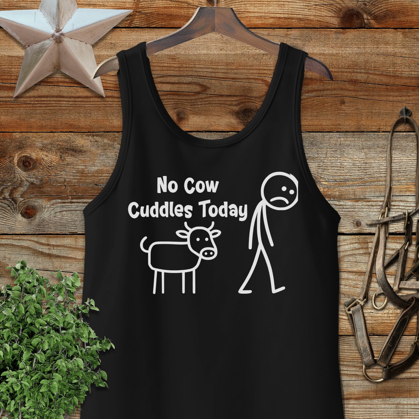No Cow Cuddles Today Graphic Tank Top