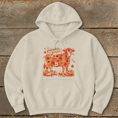 Fall Floral Cow Hoodie