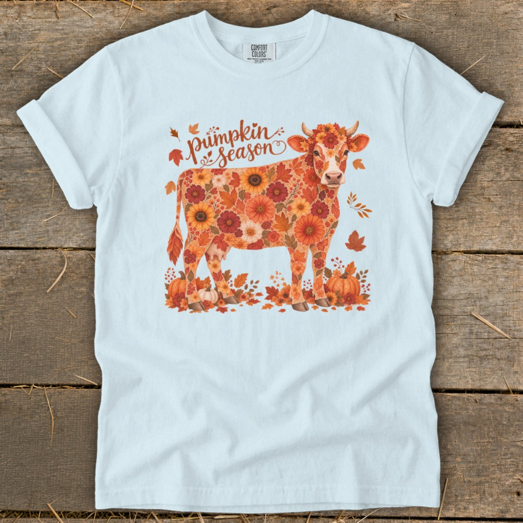 Fall Floral Cow Signature Tee