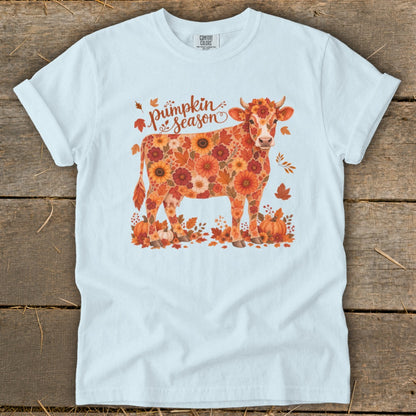 Fall Floral Cow Signature Tee