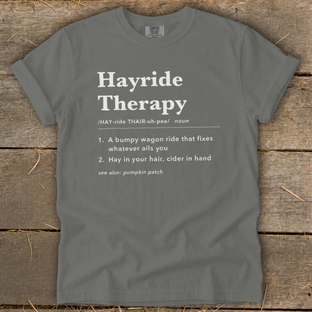 Hayride Therapy Definition Signature Tee