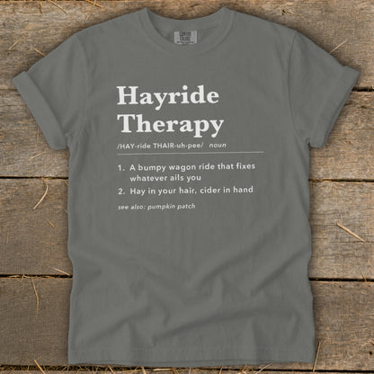 Hayride Therapy Definition Signature Tee