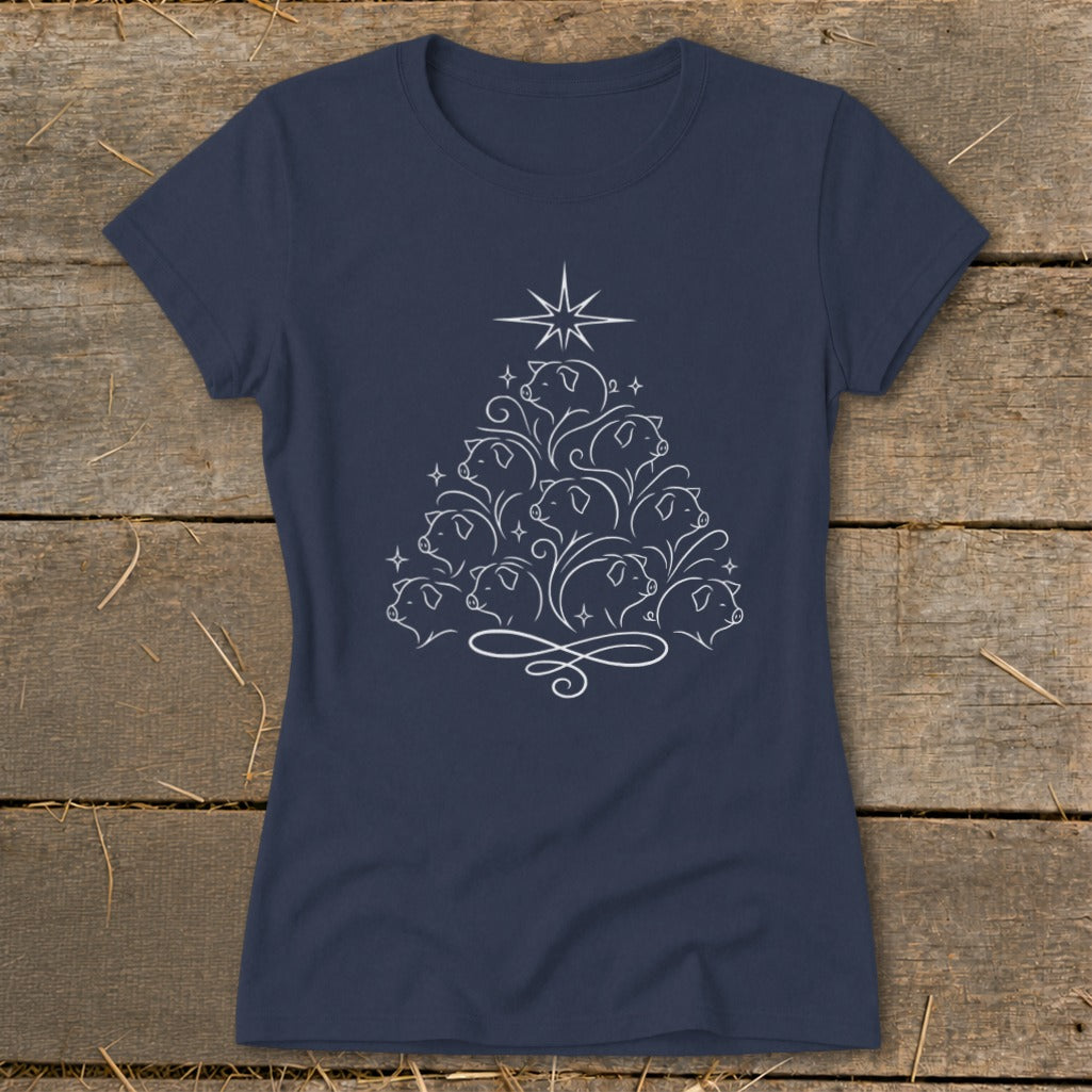 Elegant Pig Tree Ladies Tee