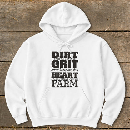 Dirt Grit Heart Farm Hoodie