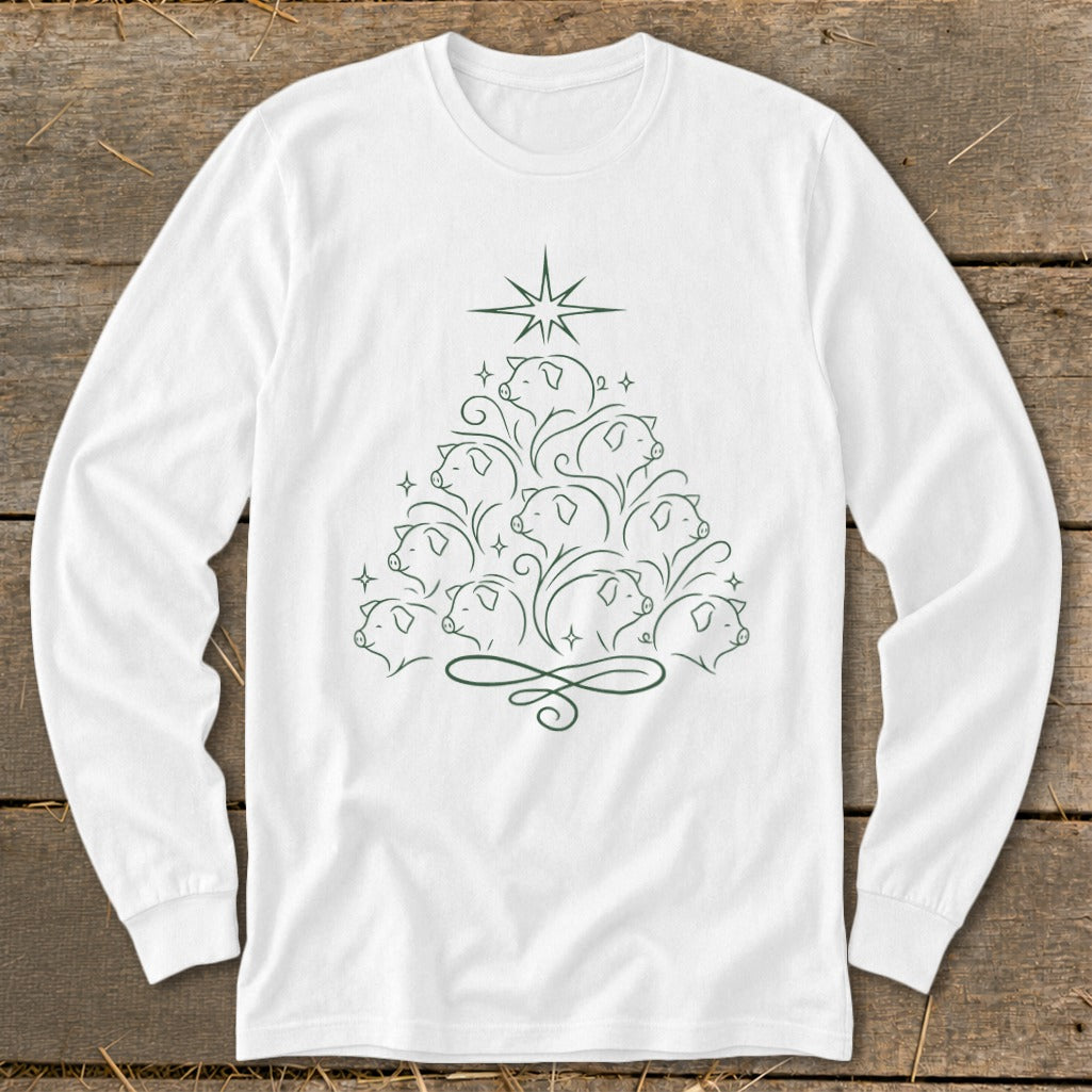 Elegant Pig Tree Long Sleeve Tee