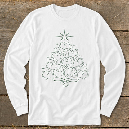 Elegant Pig Tree Long Sleeve Tee