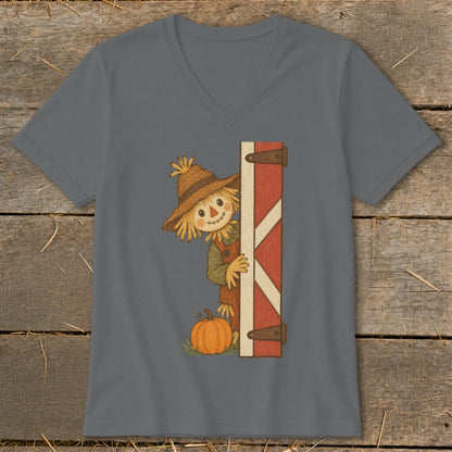 Peeking Scarecrow V-neck