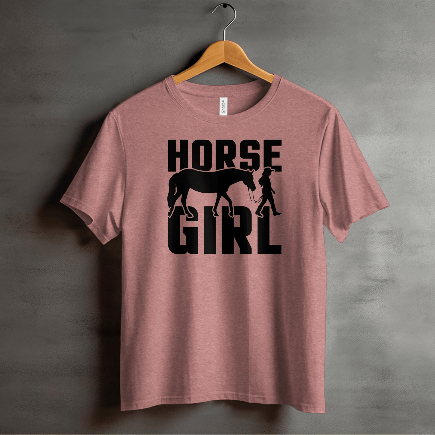 Clearance Youth T-shirt / S / Heather Mauve Horse and Girl