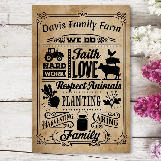 Custom Design Canvas Gallery Wraps / default / 12" x 18" Custom On This Farm Canvas Wall Art