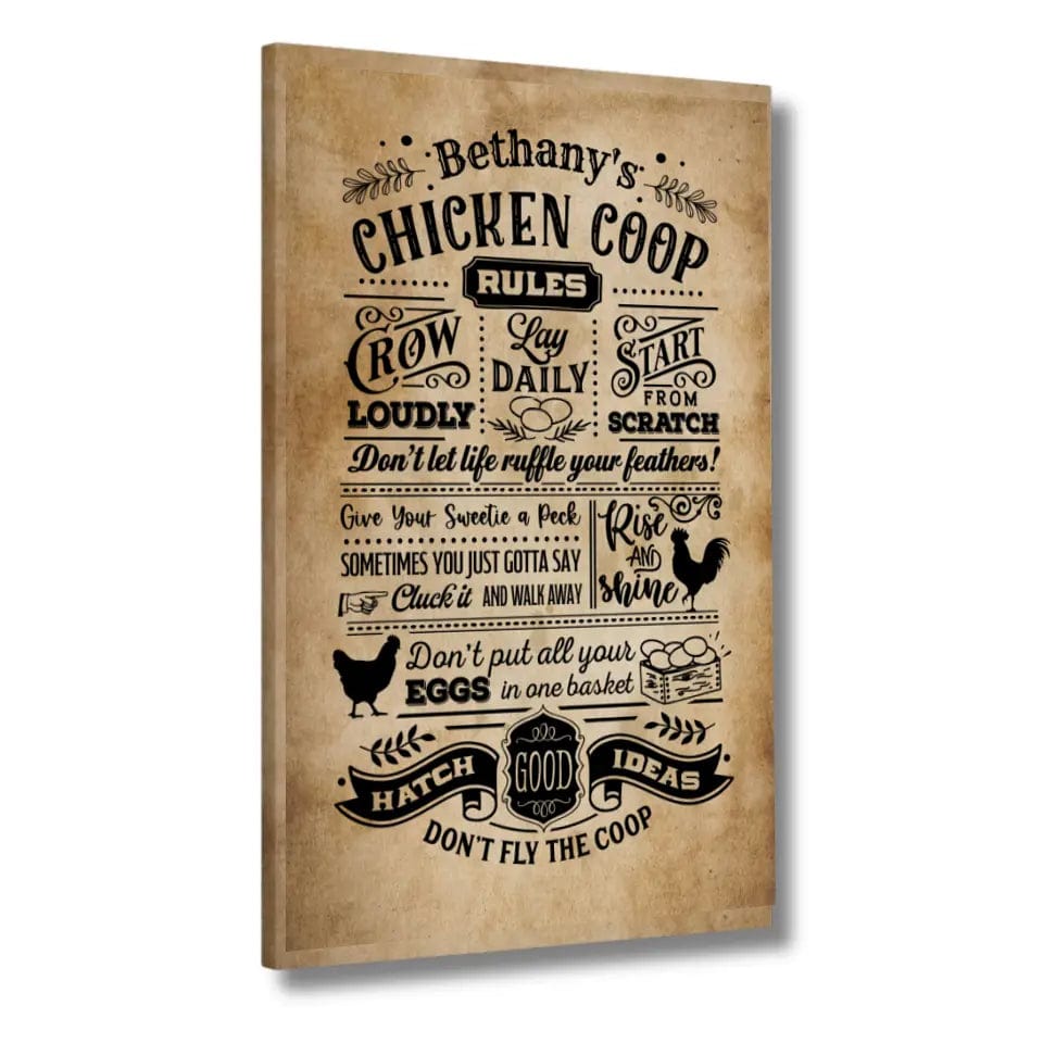 Custom Design Custom Chicken Coop Canvas Wall Art