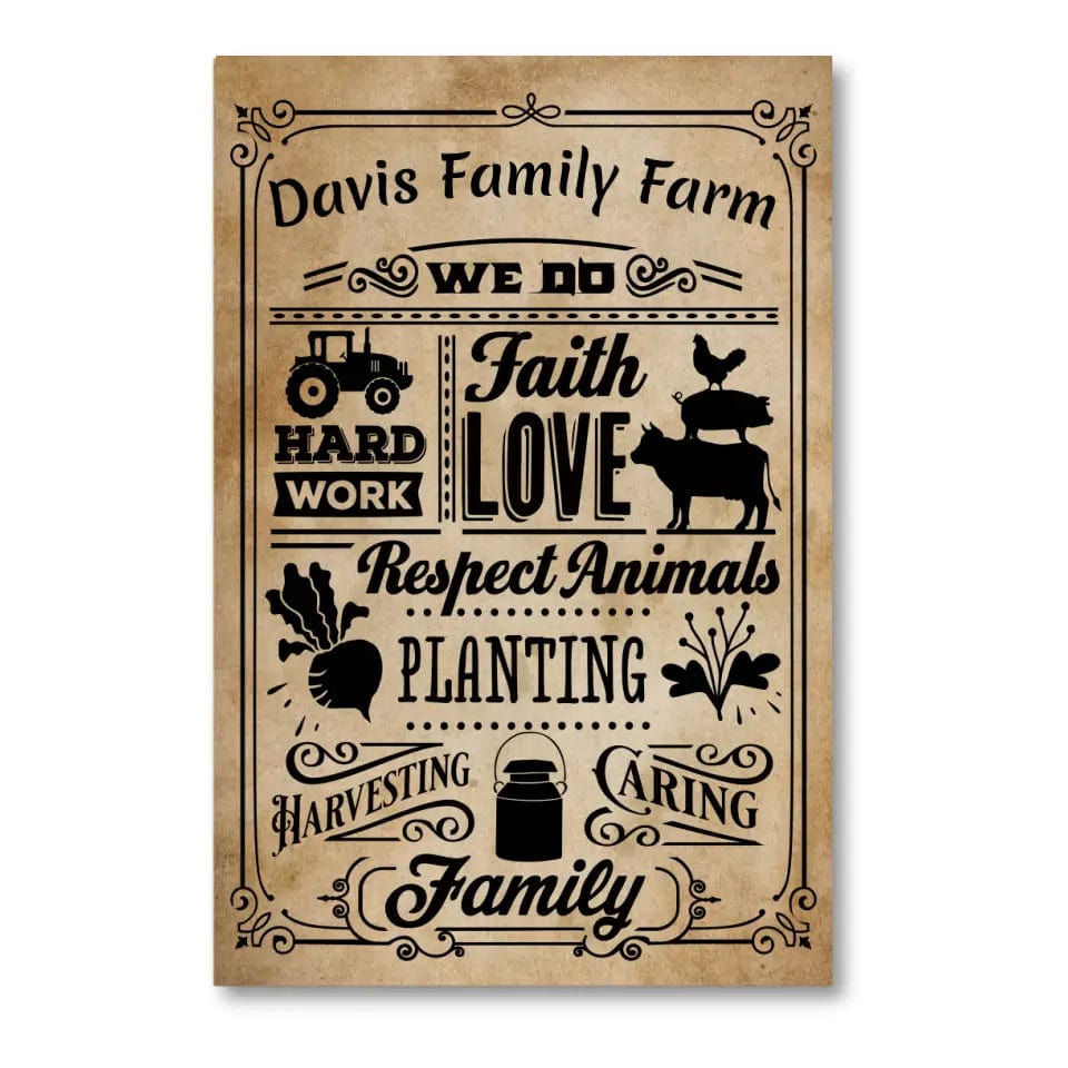 Custom Design Custom On This Farm Canvas Wall Art