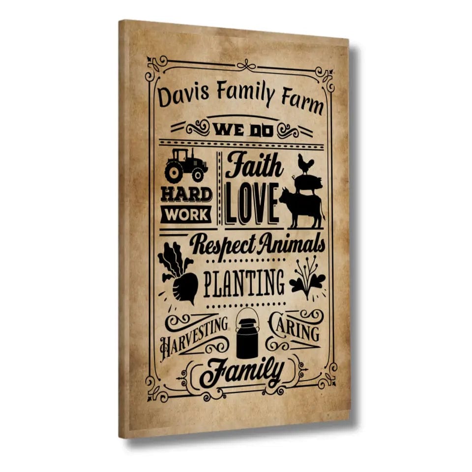 Custom Design Custom On This Farm Canvas Wall Art