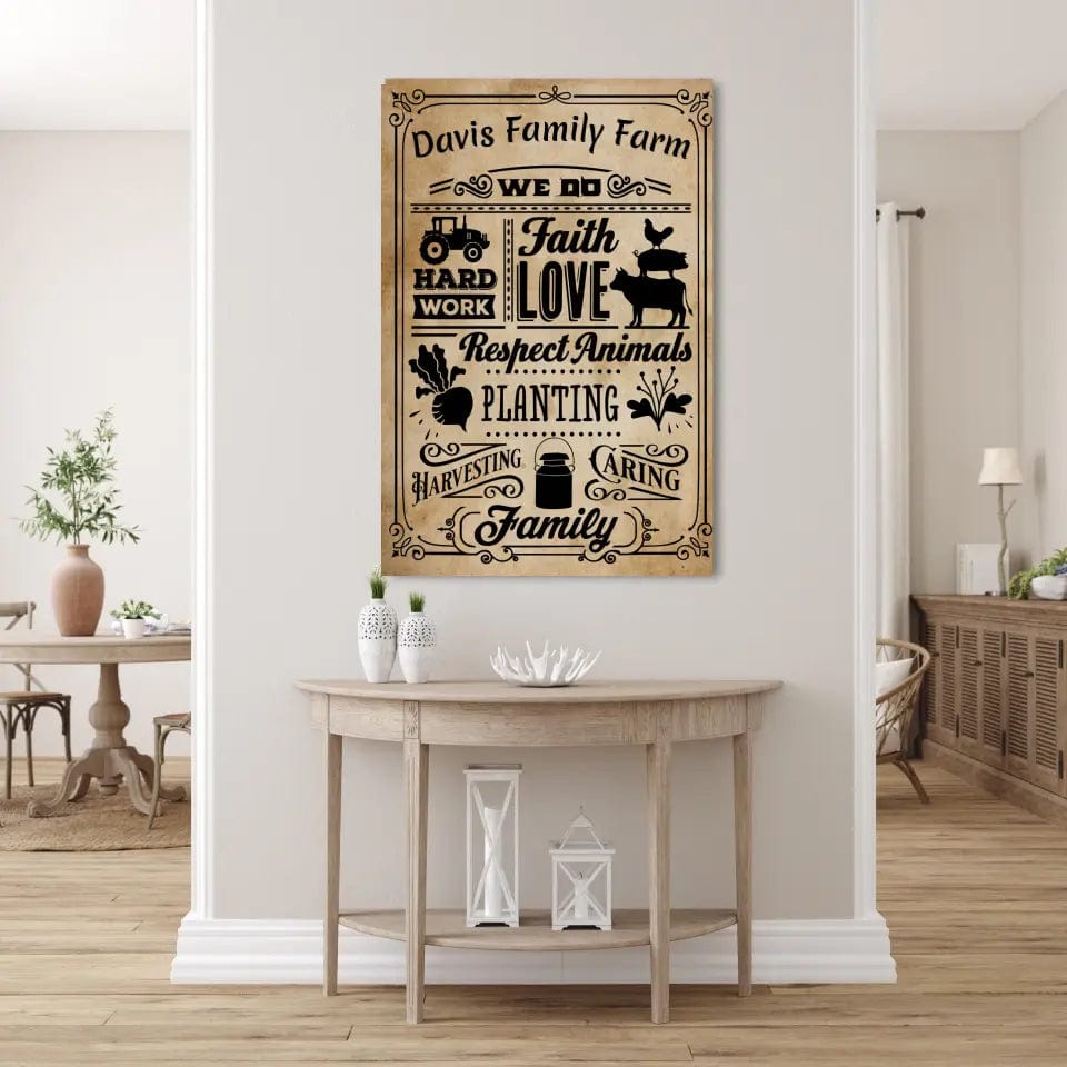 Custom Design Custom On This Farm Canvas Wall Art