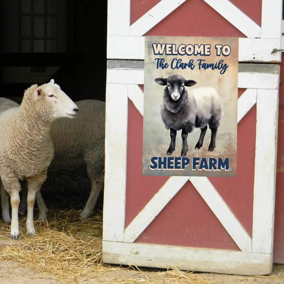 Custom Design Personalized Welcome to My Sheep Farm Sign