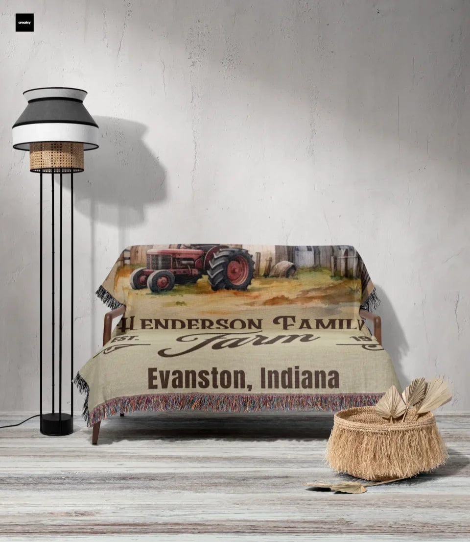 Custom Woven Blanket Custom Family Farm Woven Blanket