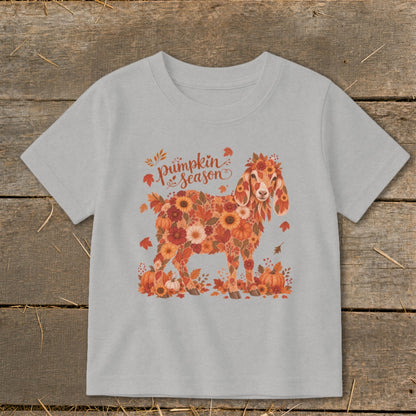 Fall Floral Nubian Goat Toddler Tee