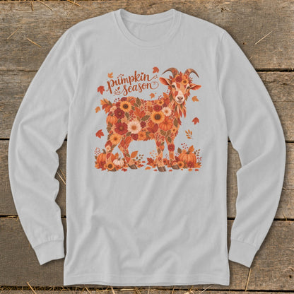 Fall Floral Goat Long Sleeve Tee