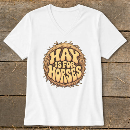 Hay Is For Horses Round Bale V-neck