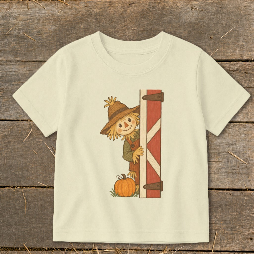 Peeking Scarecrow Toddler Tee