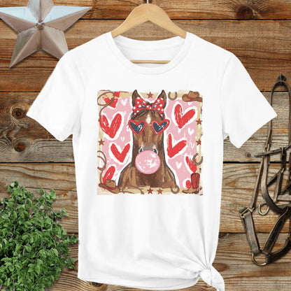Whimsical Valentine - Horse Ladies Tee