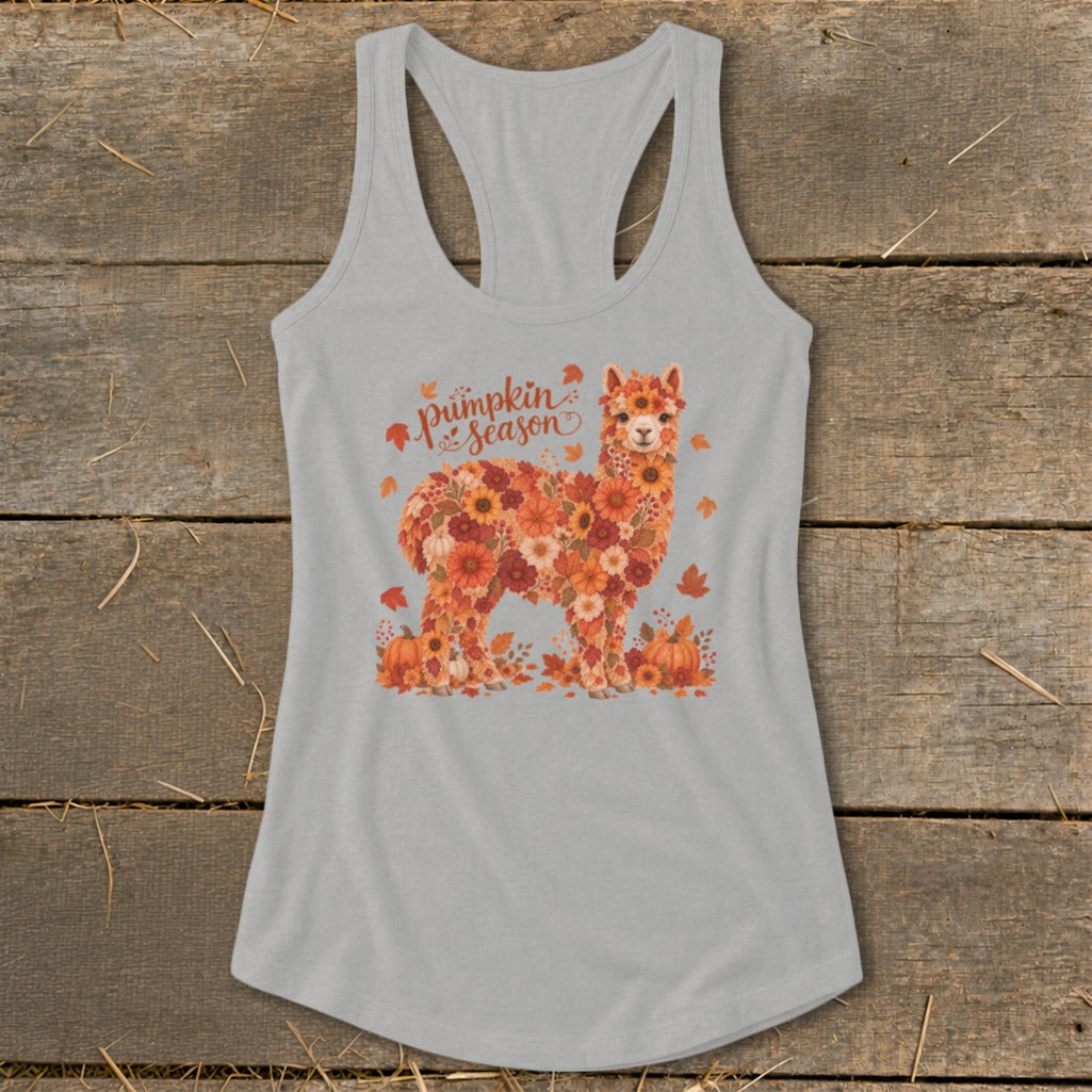 Fall Floral Alpaca Racerback Tank