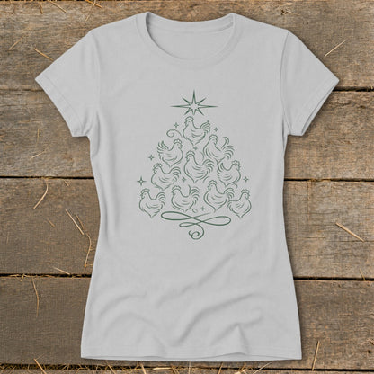 Elegant Chicken Tree Ladies Tee