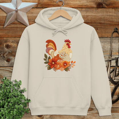 Cozy Chicken and Floral Design Hoodie product