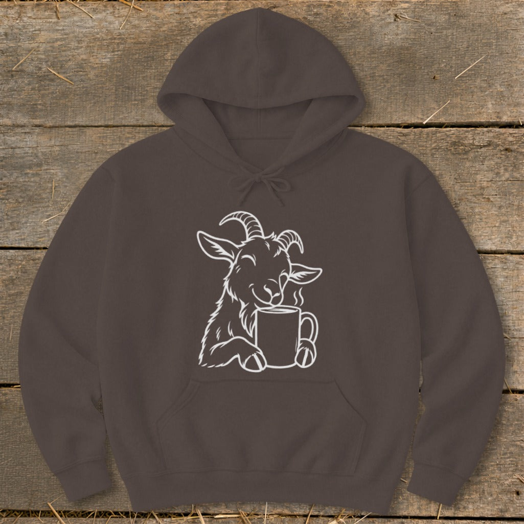 Morning Coffee Goat Hoodie