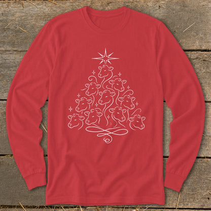 Elegant Cow Tree Long Sleeve Tee