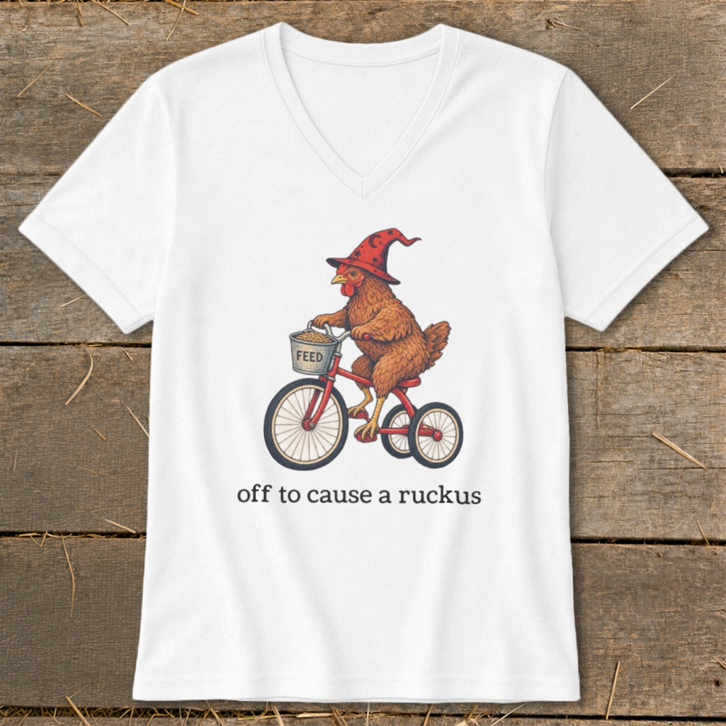 Off To Cause a Ruckus V-neck