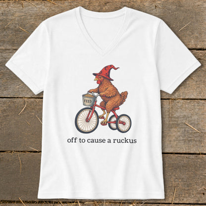 Off To Cause a Ruckus V-neck