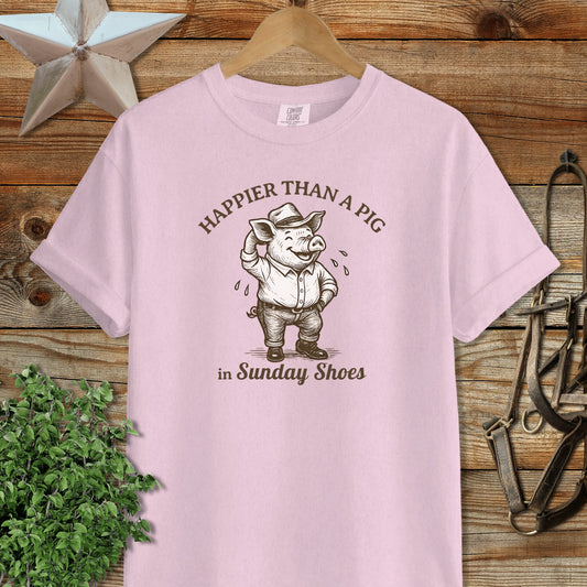 Happier Than A Pig In Sunday Shoes T-Shirt
