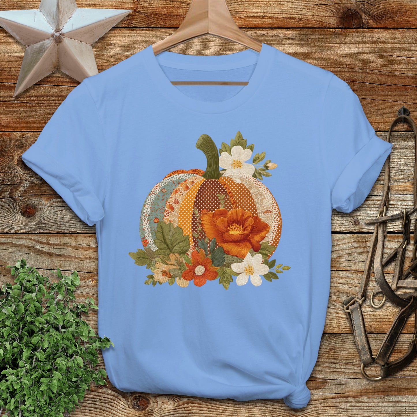 Floral Pumpkin Design Graphic T-Shirt product type