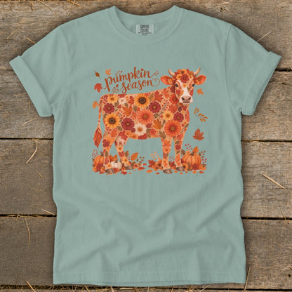 Fall Floral Cow Signature Tee