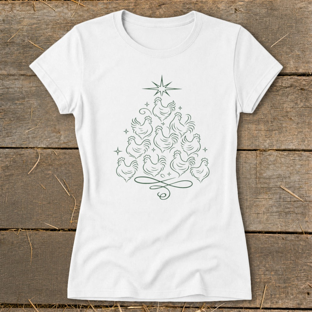 Elegant Chicken Tree Ladies Tee
