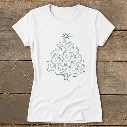 Elegant Chicken Tree Ladies Tee